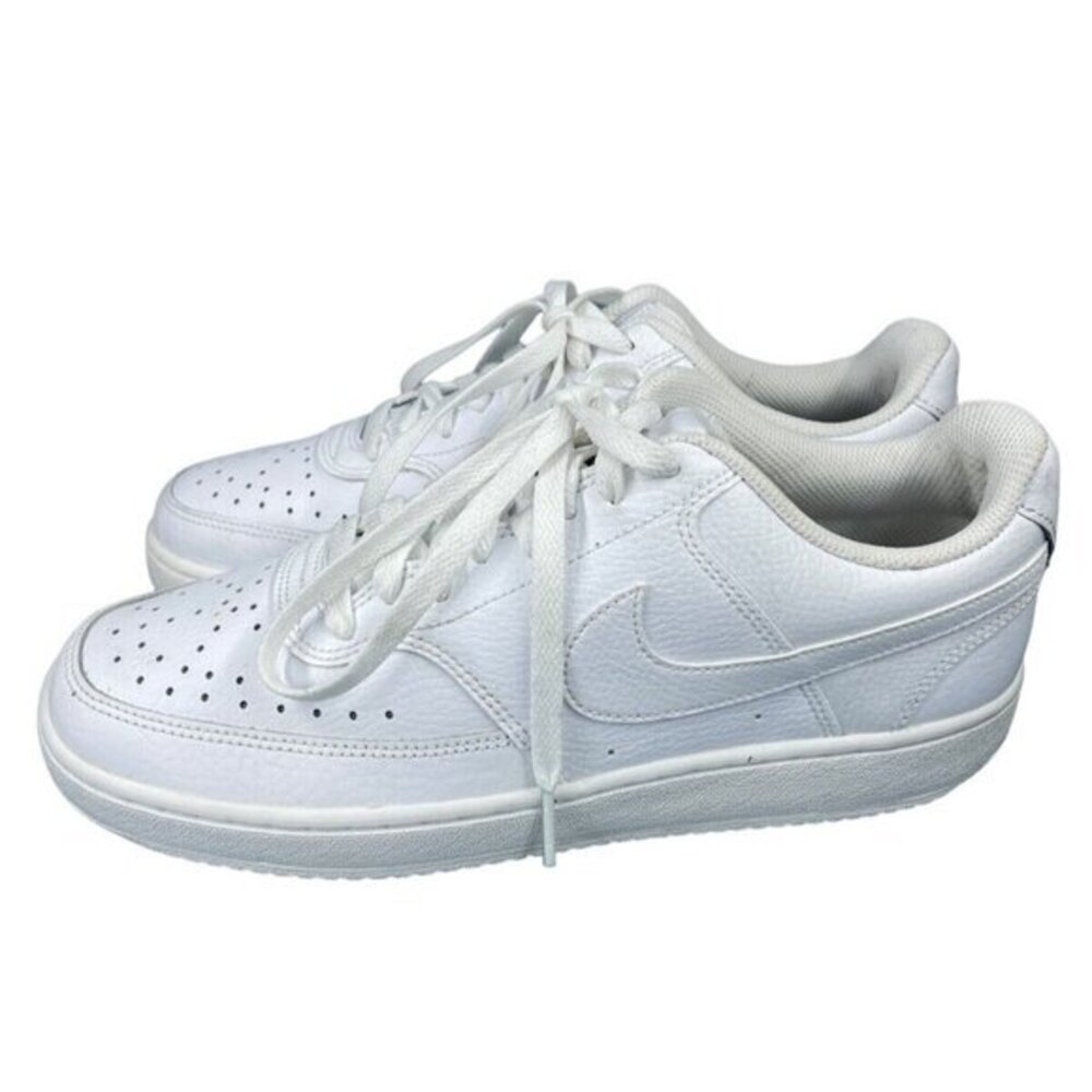 Nike Court Vision Low CD5434-100 Triple White AF1 Sneakers Womens SZ 9.5